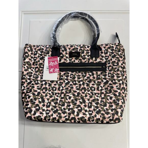 Trina Turk Handbags - Trina Turk Tote Bag Purse Leopard Print Detachable Strap Vegan Leather NWT $148